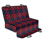 Blue And Red Tartan Pattern Print Pet Car Back Seat Cover