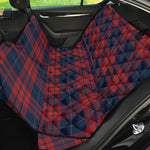 Blue And Red Tartan Pattern Print Pet Car Back Seat Cover