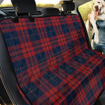 Blue And Red Tartan Pattern Print Pet Car Back Seat Cover