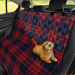 Blue And Red Tartan Pattern Print Pet Car Back Seat Cover