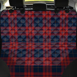 Blue And Red Tartan Pattern Print Pet Car Back Seat Cover