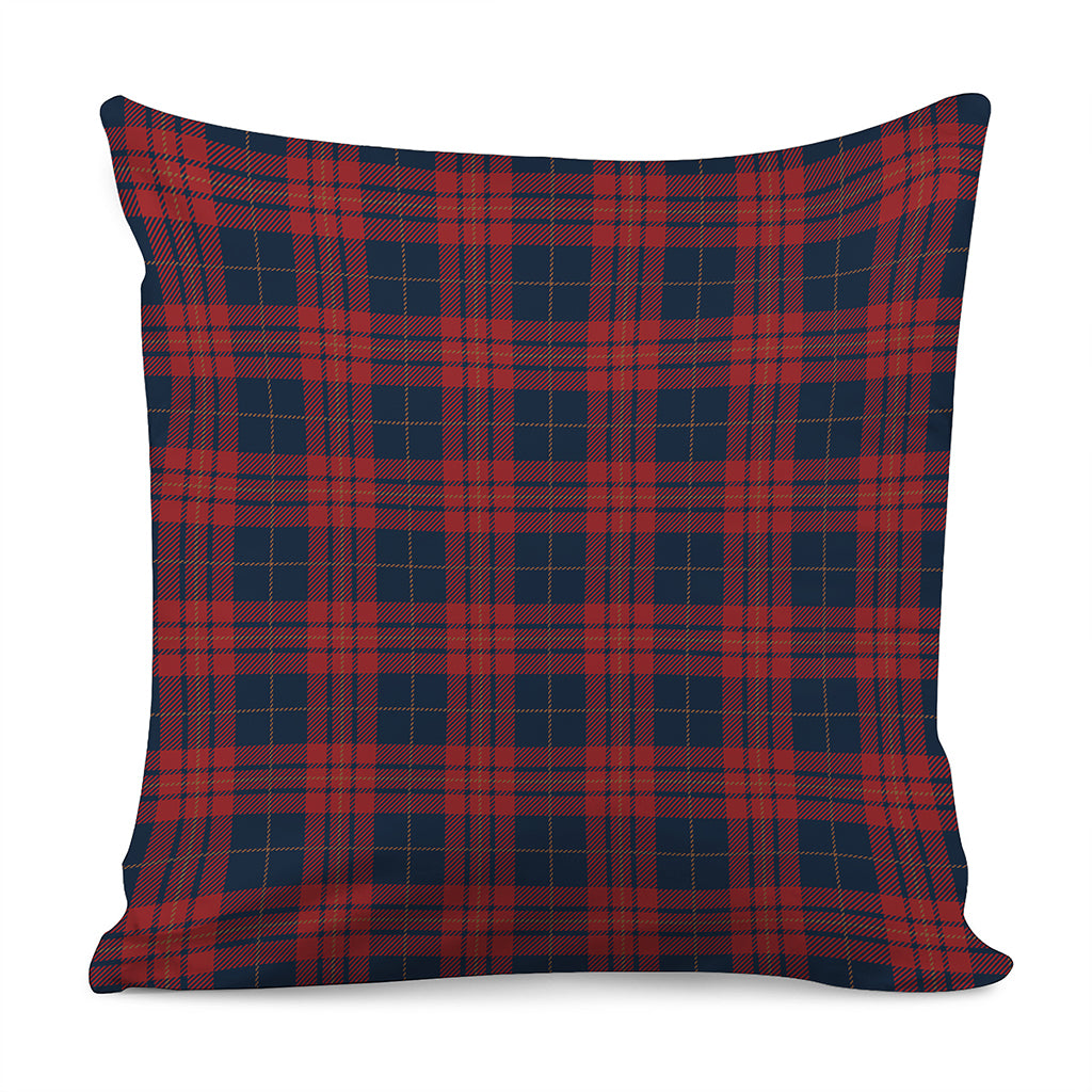 Blue And Red Tartan Pattern Print Pillow Cover