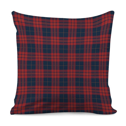 Blue And Red Tartan Pattern Print Pillow Cover