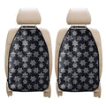 Blue And Silver Snowflake Pattern Print Car Seat Organizers