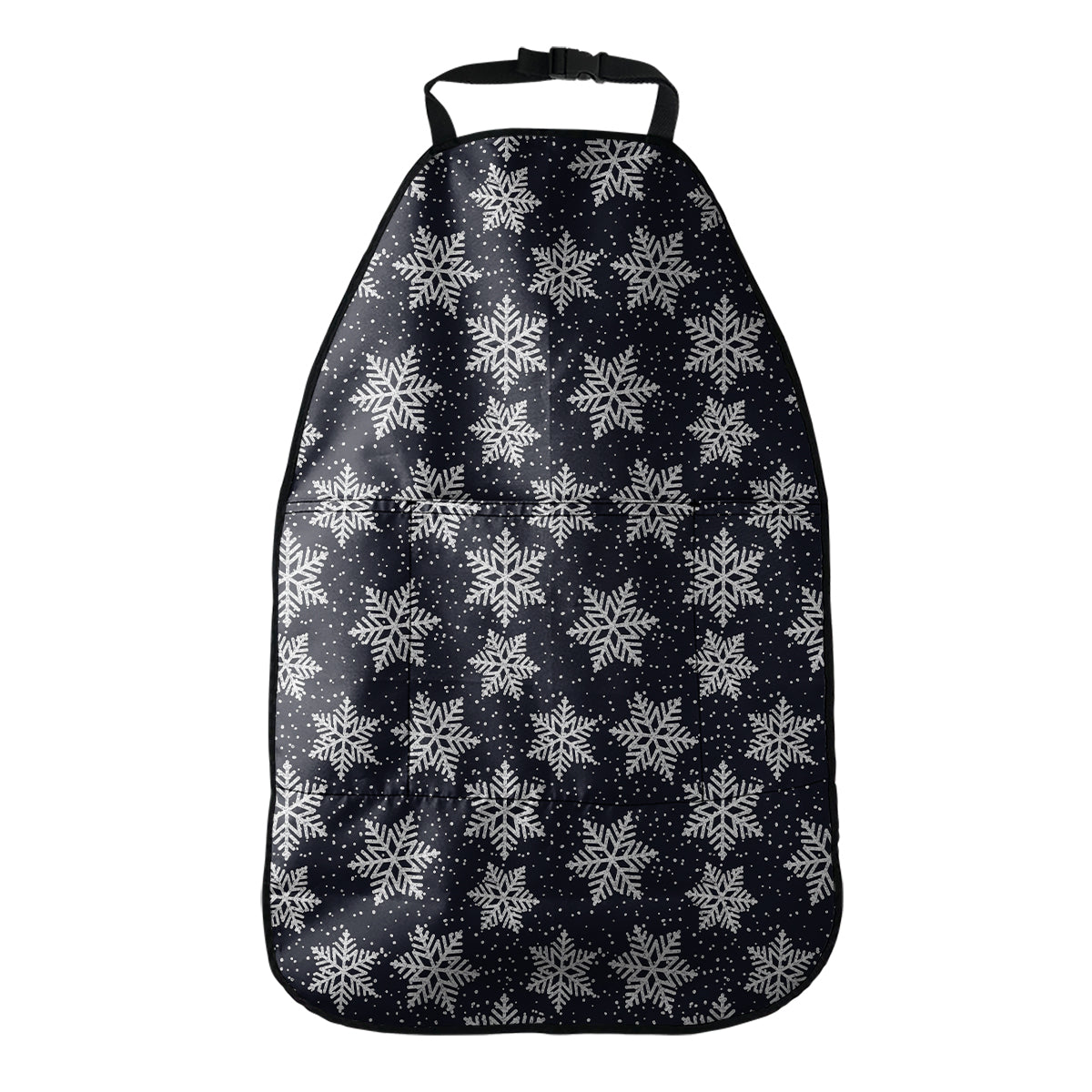 Blue And Silver Snowflake Pattern Print Car Seat Organizers