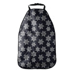 Blue And Silver Snowflake Pattern Print Car Seat Organizers