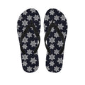 Blue And Silver Snowflake Pattern Print Flip Flops