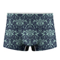 Blue And Teal Damask Pattern Print Men's Boxer Briefs