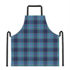 Blue And Teal Tartan Pattern Print Apron