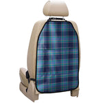 Blue And Teal Tartan Pattern Print Car Seat Organizers
