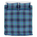 Blue And Teal Tartan Pattern Print Duvet Cover Bedding Set