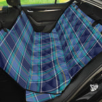 Blue And Teal Tartan Pattern Print Pet Car Back Seat Cover
