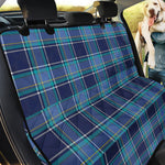 Blue And Teal Tartan Pattern Print Pet Car Back Seat Cover