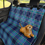 Blue And Teal Tartan Pattern Print Pet Car Back Seat Cover