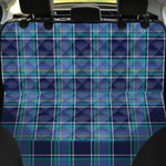 Blue And Teal Tartan Pattern Print Pet Car Back Seat Cover