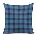 Blue And Teal Tartan Pattern Print Pillow Cover