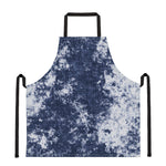 Blue And White Acid Wash Tie Dye Print Apron