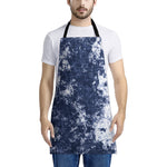 Blue And White Acid Wash Tie Dye Print Apron