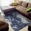 Blue And White Acid Wash Tie Dye Print Floor Mat