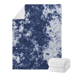 Blue And White Acid Wash Tie Dye Print Blanket