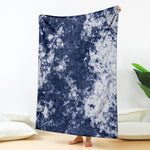 Blue And White Acid Wash Tie Dye Print Blanket