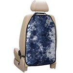 Blue And White Acid Wash Tie Dye Print Car Seat Organizers