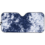 Blue And White Acid Wash Tie Dye Print Car Sun Shade