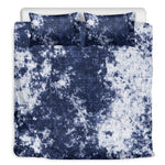 Blue And White Acid Wash Tie Dye Print Duvet Cover Bedding Set