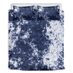 Blue And White Acid Wash Tie Dye Print Duvet Cover Bedding Set