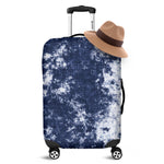Blue And White Acid Wash Tie Dye Print Luggage Cover