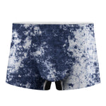 Blue And White Acid Wash Tie Dye Print Men's Boxer Briefs