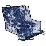 Blue And White Acid Wash Tie Dye Print Pet Car Back Seat Cover