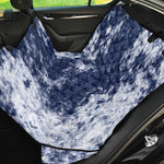 Blue And White Acid Wash Tie Dye Print Pet Car Back Seat Cover