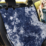 Blue And White Acid Wash Tie Dye Print Pet Car Back Seat Cover