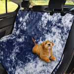 Blue And White Acid Wash Tie Dye Print Pet Car Back Seat Cover