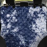 Blue And White Acid Wash Tie Dye Print Pet Car Back Seat Cover
