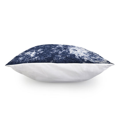 Blue And White Acid Wash Tie Dye Print Pillow Cover