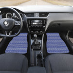Blue And White African Pattern Print Front Car Floor Mats