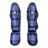 Blue And White African Pattern Print Muay Thai Shin Guard