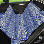 Blue And White African Pattern Print Pet Car Back Seat Cover