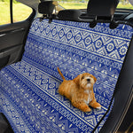 Blue And White African Pattern Print Pet Car Back Seat Cover