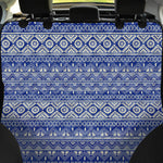 Blue And White African Pattern Print Pet Car Back Seat Cover