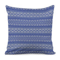 Blue And White African Pattern Print Pillow Cover