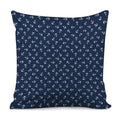 Blue And White Anchor Pattern Print Pillow Cover