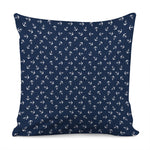 Blue And White Anchor Pattern Print Pillow Cover