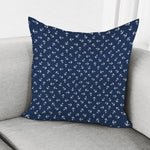 Blue And White Anchor Pattern Print Pillow Cover