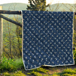 Blue And White Anchor Pattern Print Quilt