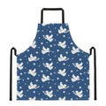 Blue And White Angel Pattern Print Apron
