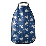 Blue And White Angel Pattern Print Car Seat Organizers