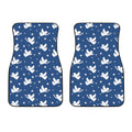 Blue And White Angel Pattern Print Front Car Floor Mats